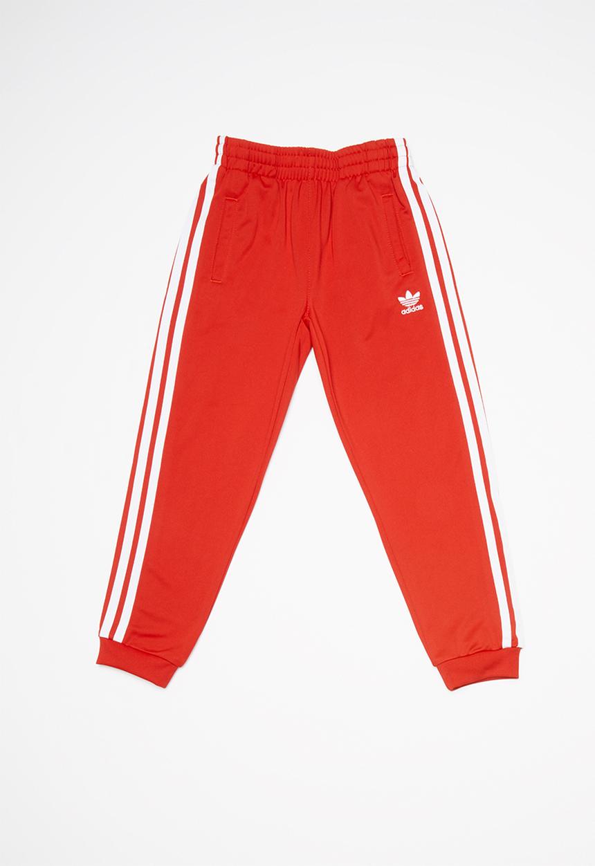adidas Originals - Superstar pants - red & white