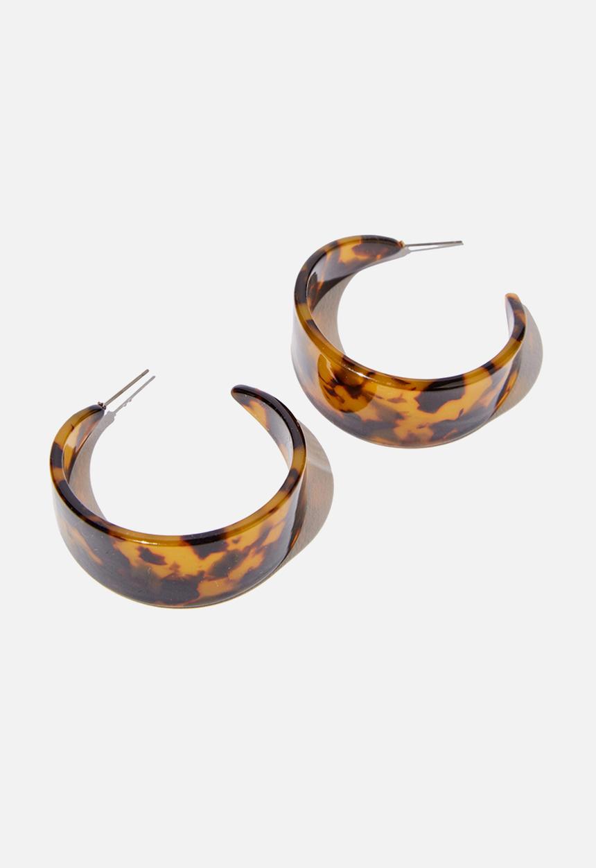 Cotton On - Freda classic earring - brown 