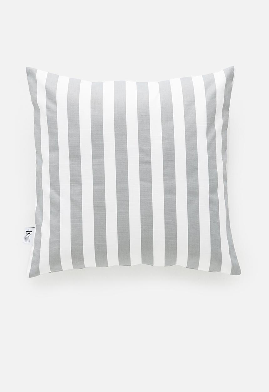 Sixth Floor - Classic stripe cushion cover - grey