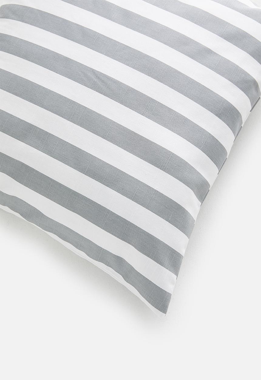 Sixth Floor - Classic stripe cushion cover - grey