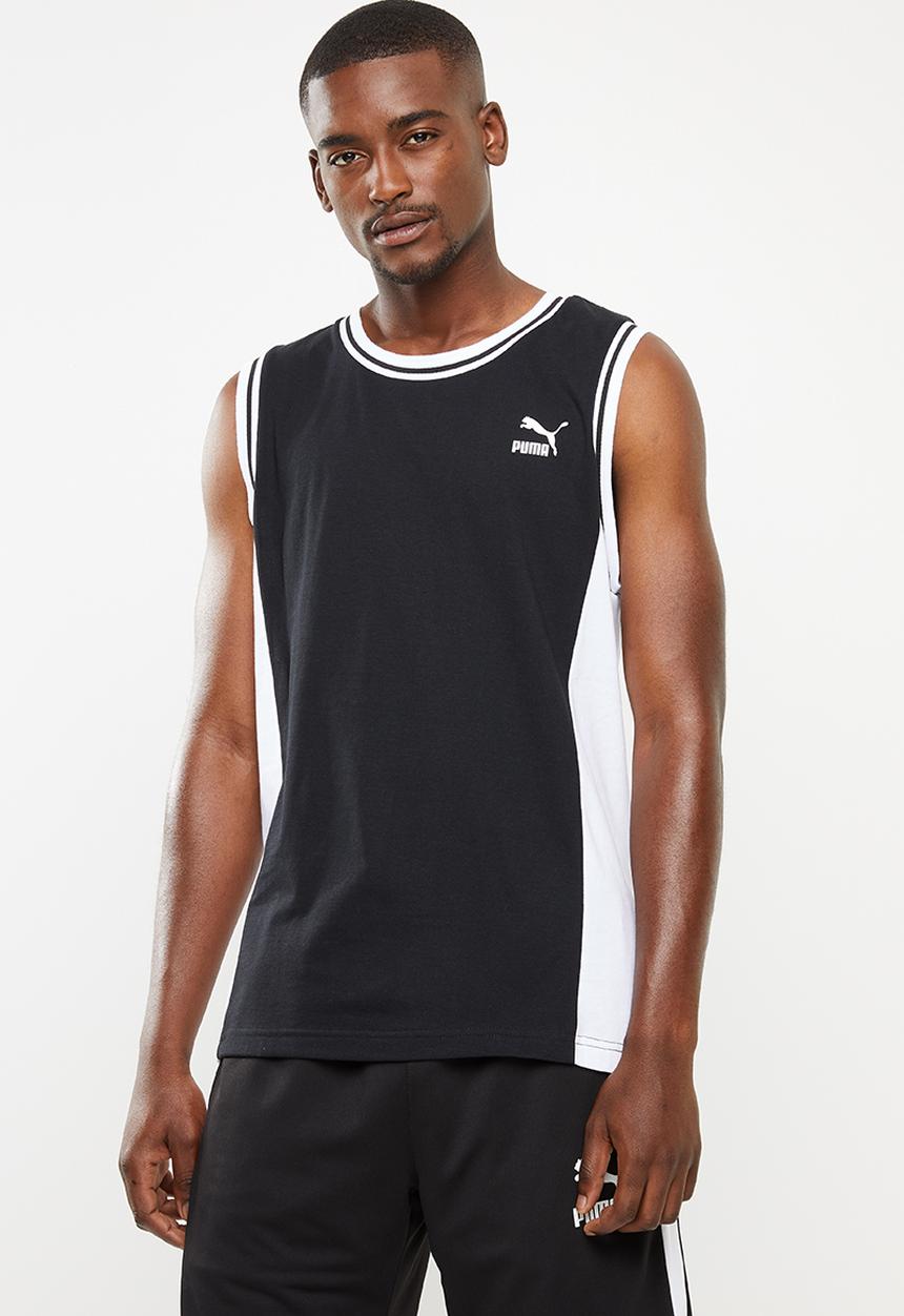 PUMA - Classic sleeveless tee - black & white 