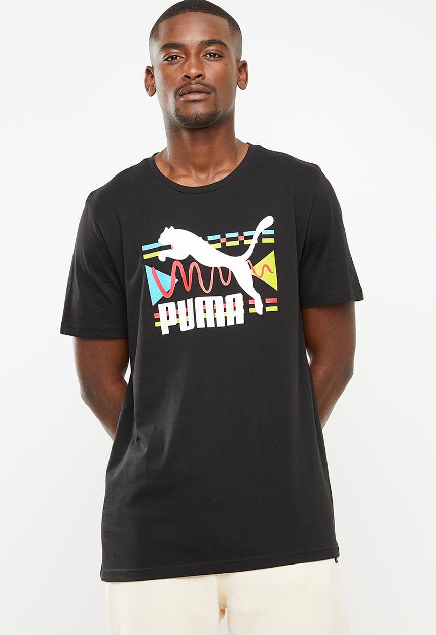 PUMA - Graphic tee brand carrier - black