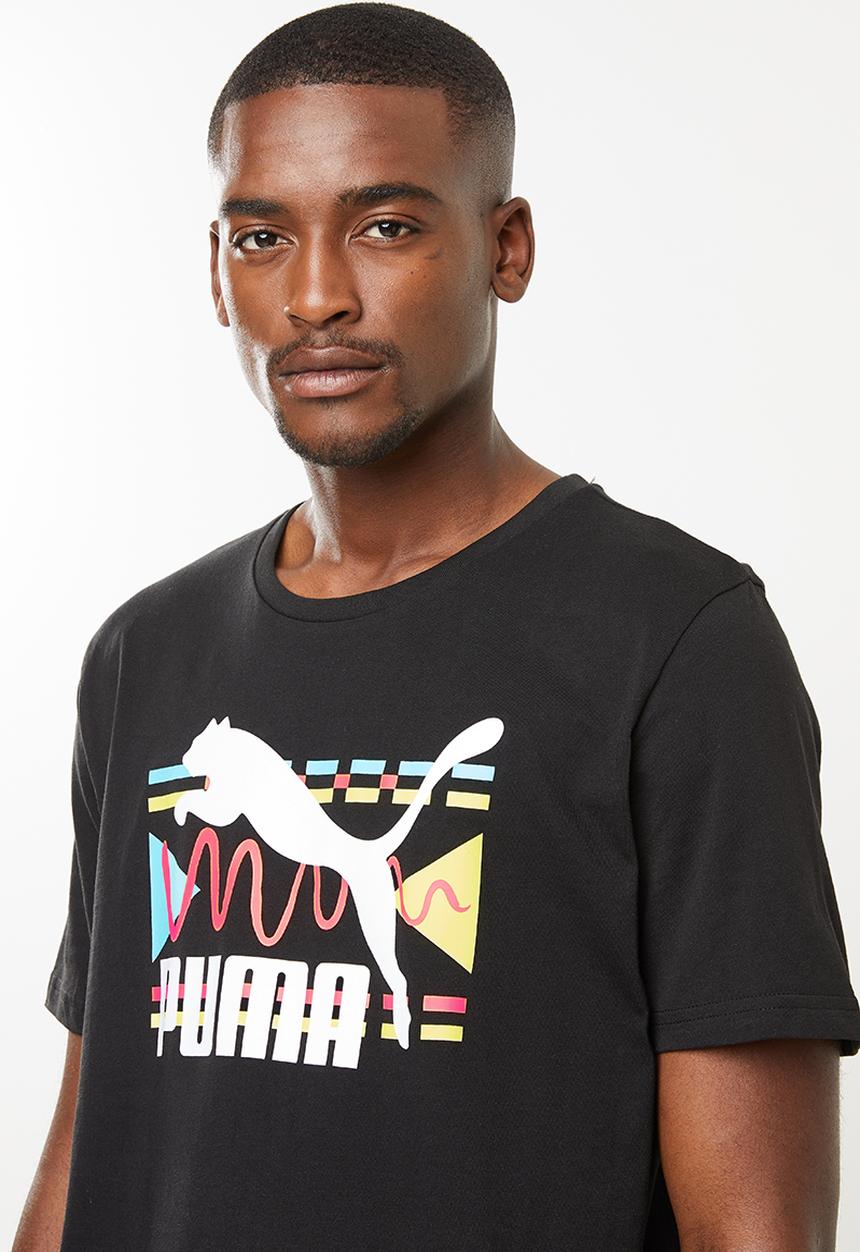 PUMA - Graphic tee brand carrier - black