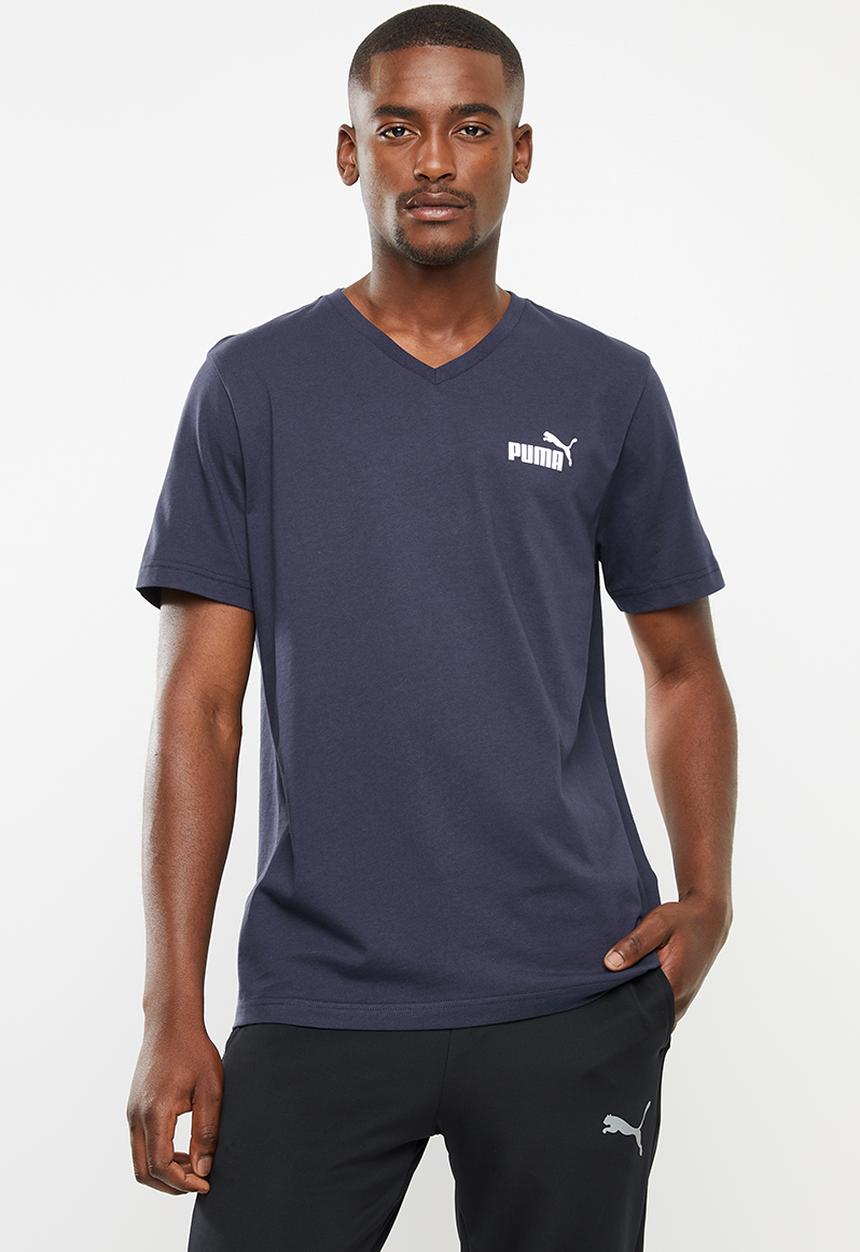PUMA - Essentials plus v-neck short sleeve tee - navy 