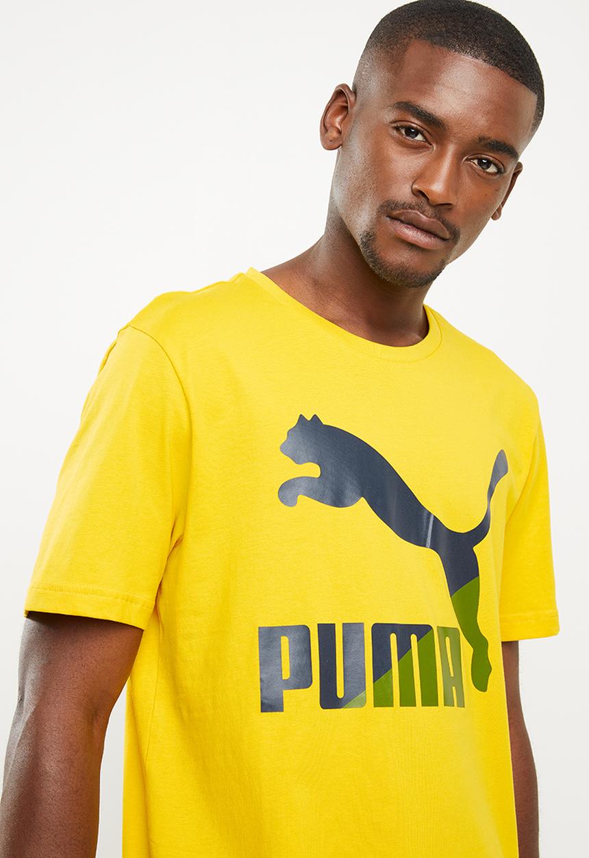 PUMA - Classics logo short sleeve tee - yellow 