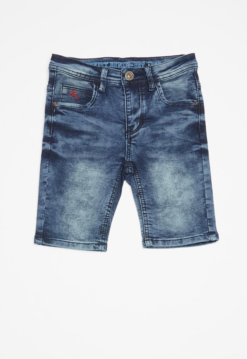SOVIET - Boys denim short - blue 