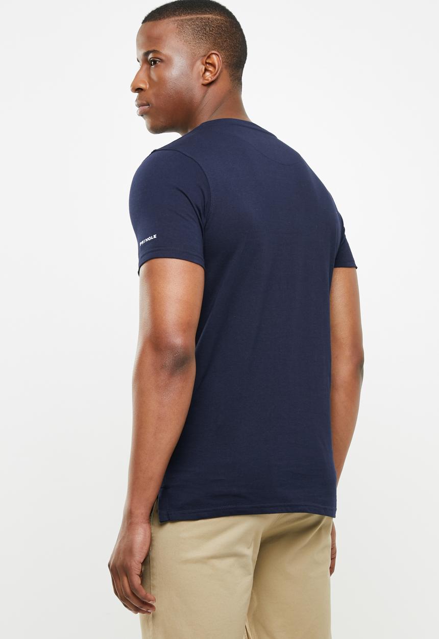 Pringle of Scotland - Brooderick crew neck short sleeve tee - navy