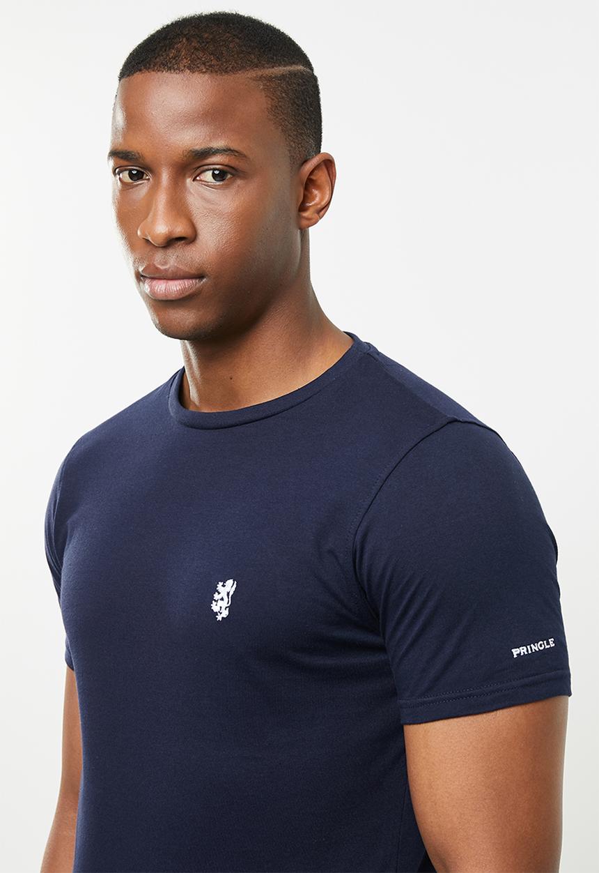 Pringle of Scotland - Brooderick crew neck short sleeve tee - navy