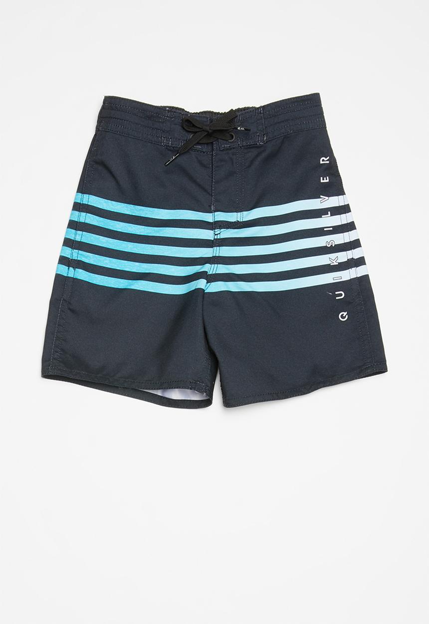 Quiksilver - Point-break boys beach shorts - black & blue