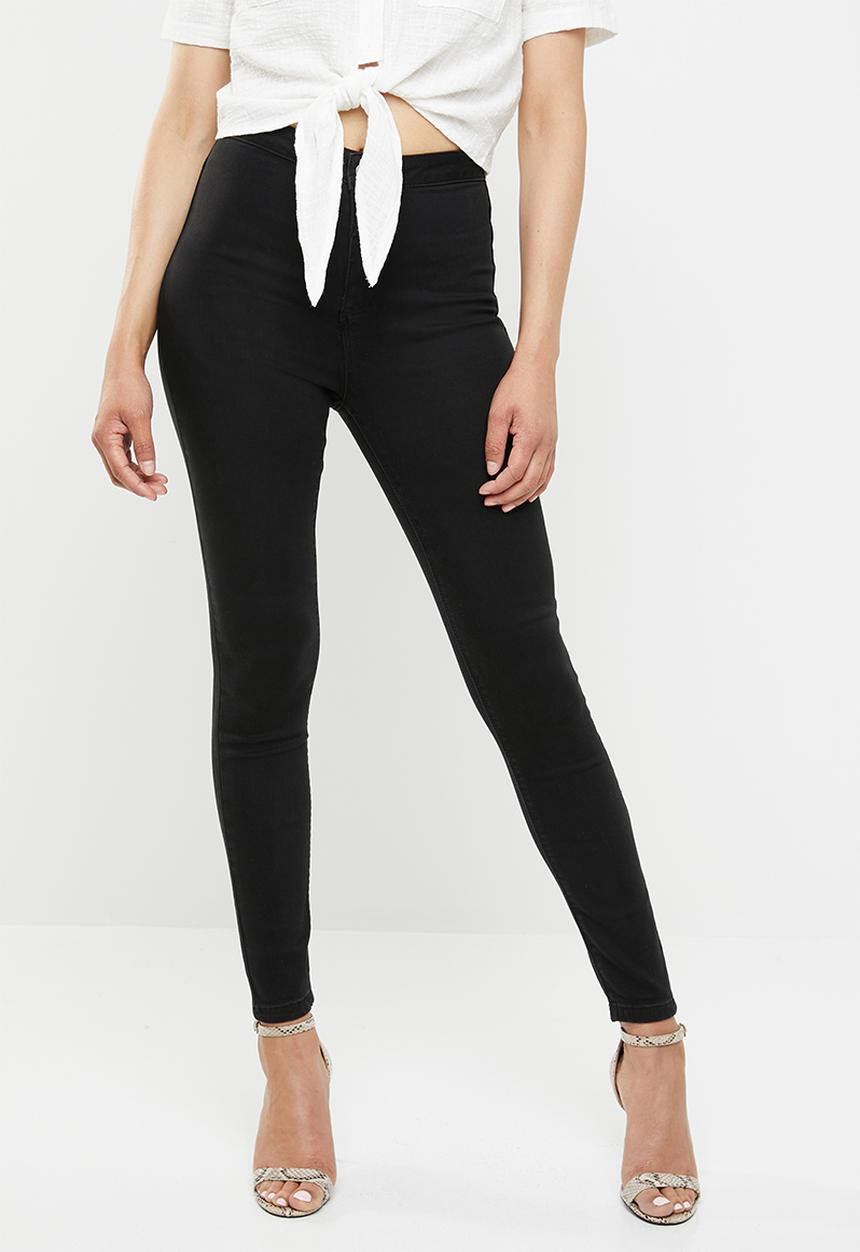 Missguided - Vice high waisted skinny jeans - black