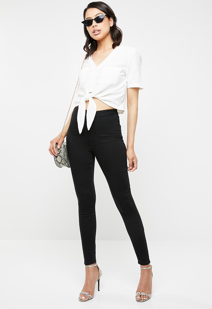 Missguided - Vice high waisted skinny jeans - black