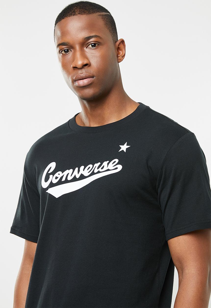 Converse - Center front logo tee - black