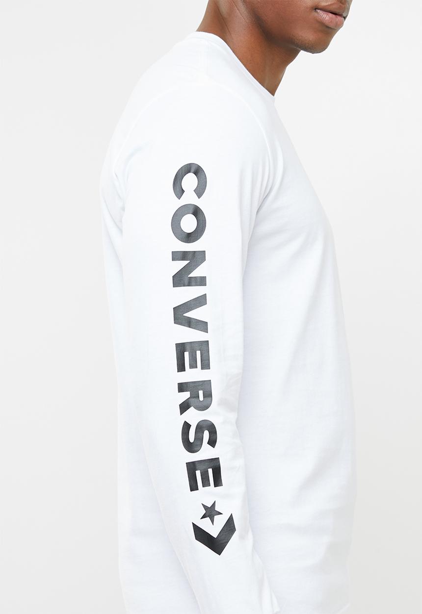 Converse - Wordmark long sleeve tee - white