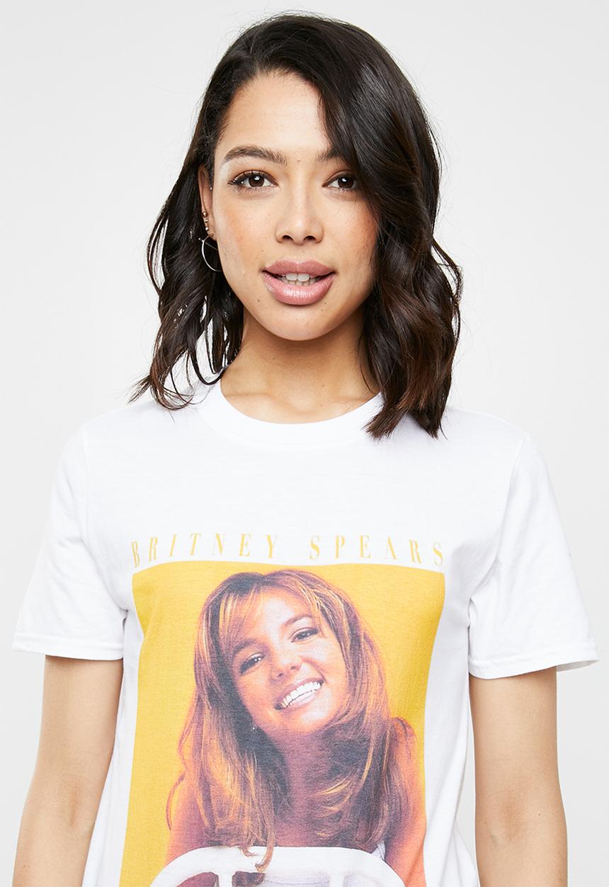 Missguided - Britney Spears graphic T-shirt - white