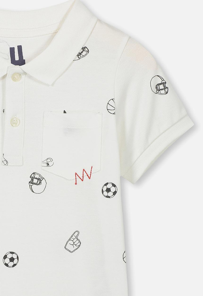 Cotton On - Kendricks polo - cream & black 