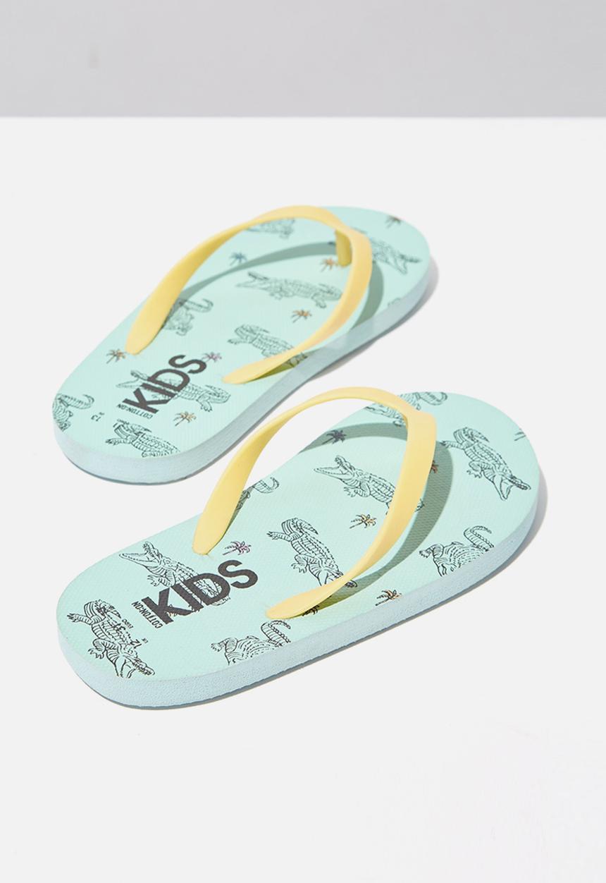 Cotton On - Printed flip flop - blue