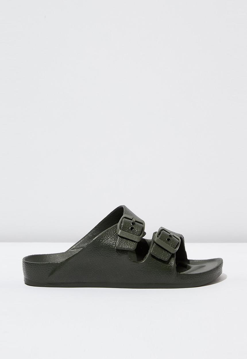 Cotton On - Twin strap slide - khaki