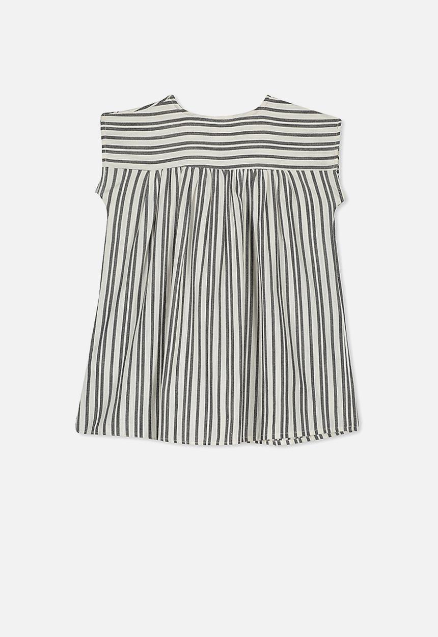 Cotton On - Penny short sleeve dress - grey & cream 