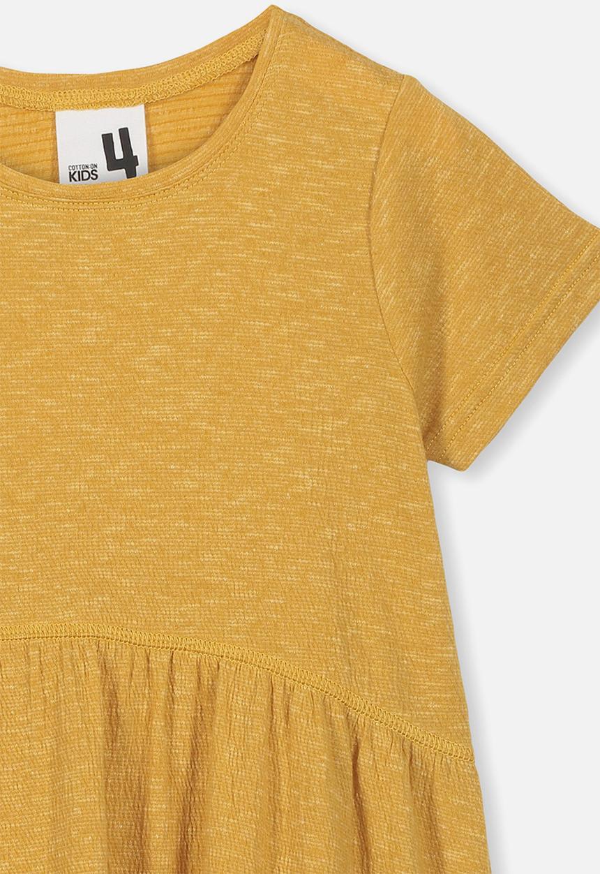 Cotton On - Freya short sleeve dress - yellow 