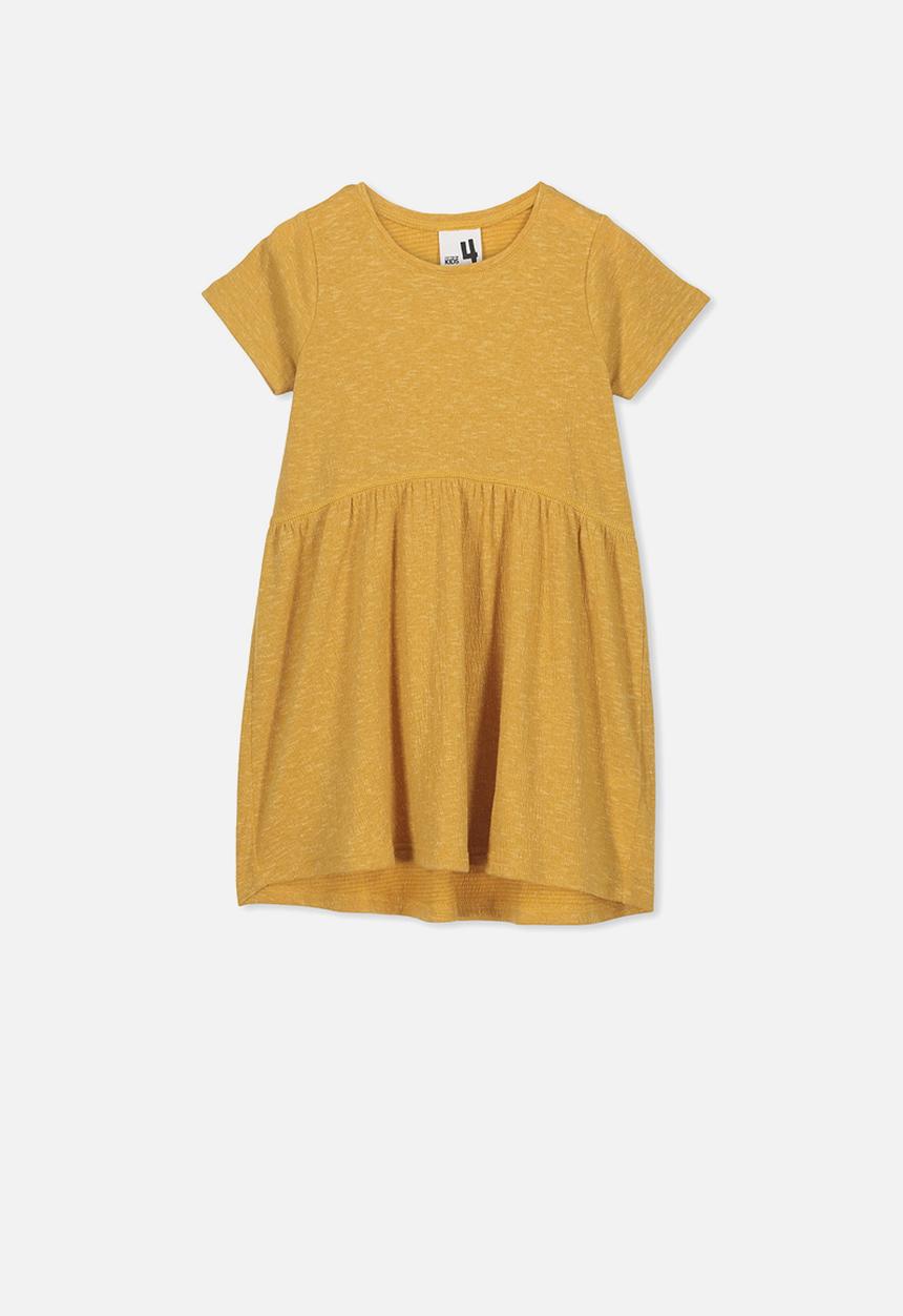 Cotton On - Freya short sleeve dress - yellow 