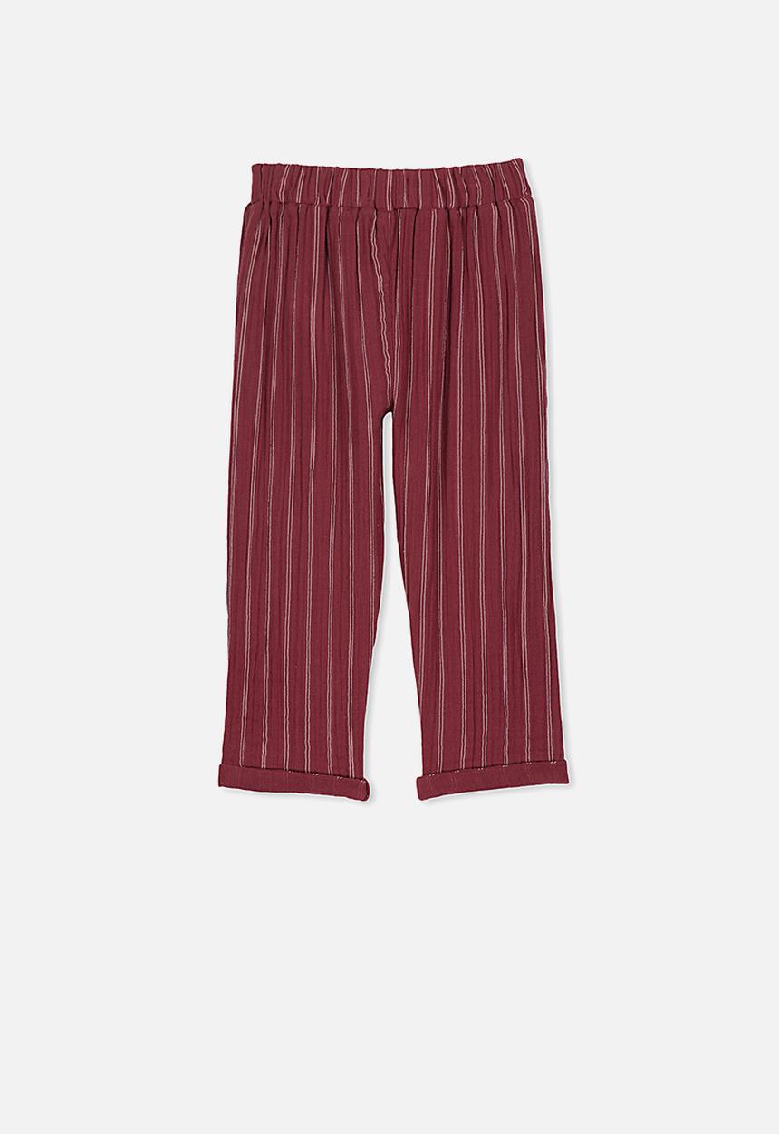 Cotton On - Felicia pant - burgundy & cream