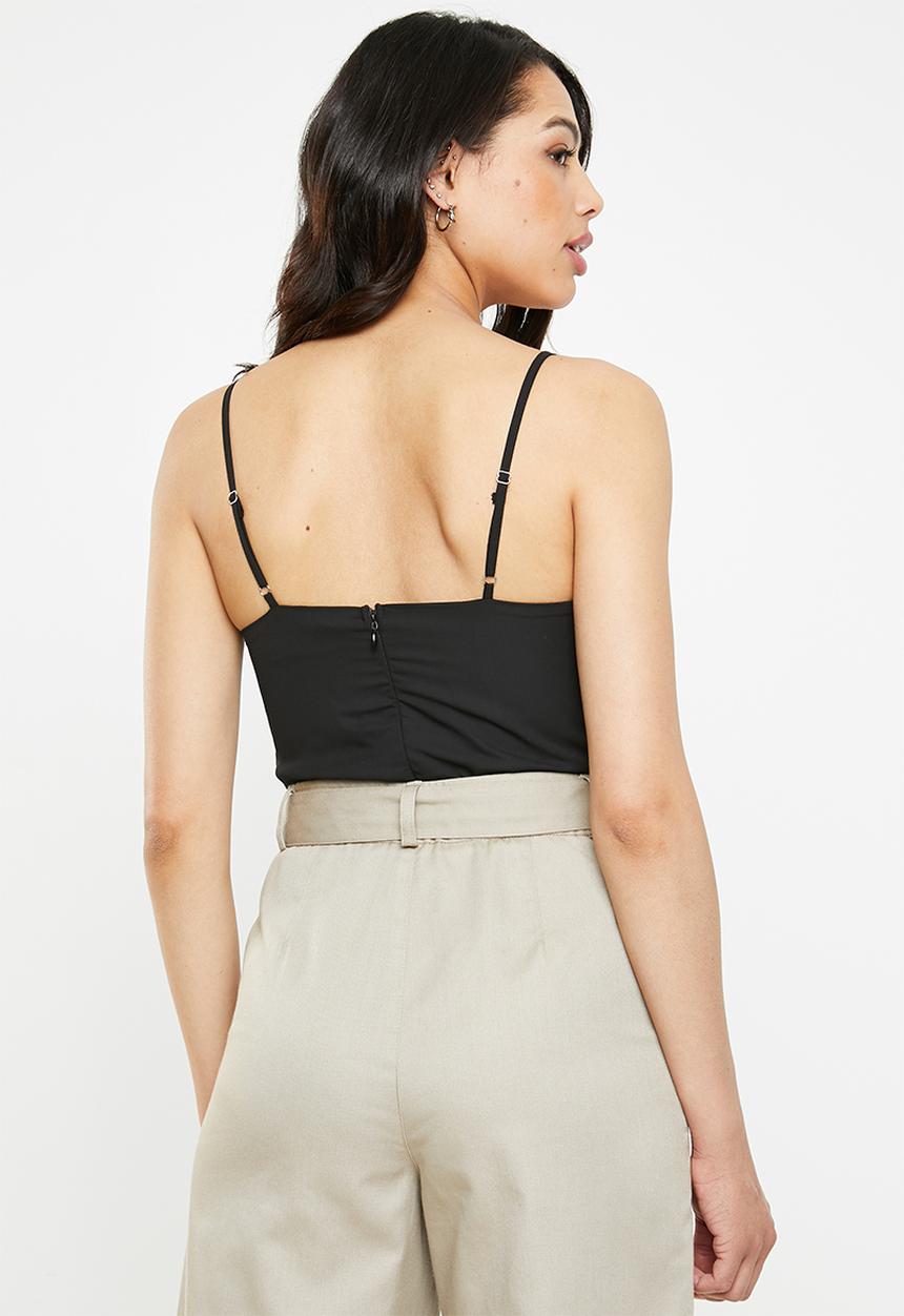 Missguided - Corset lace cupped bodysuit - black