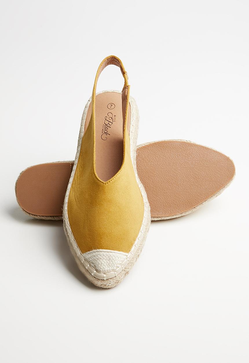 Miss Black - Plaza espadrille - yellow