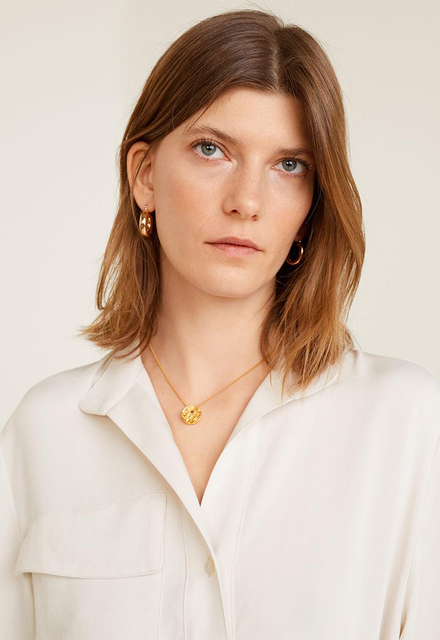 MANGO - Midi shirt dress with pocket detail - neutral 