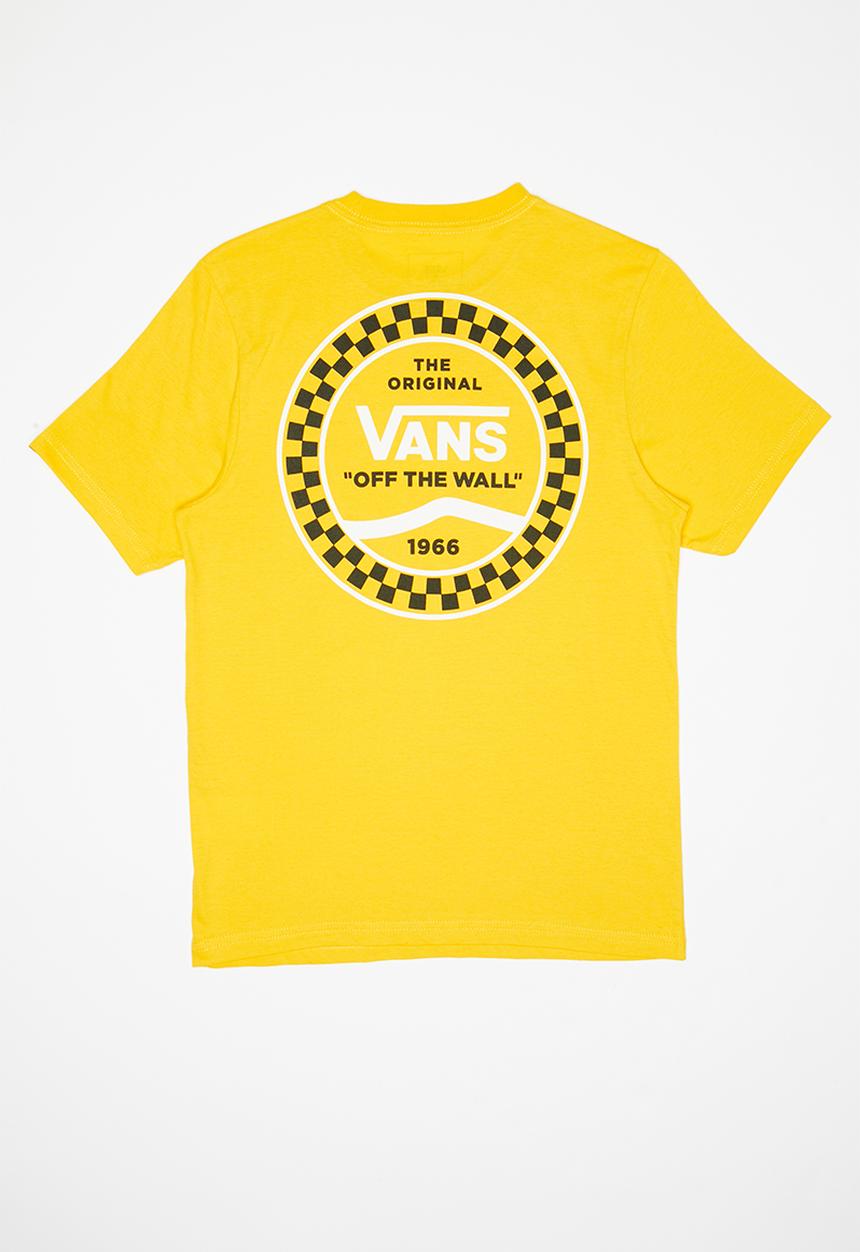 Vans - Checkered side stripe short sleeve boys - yellow
