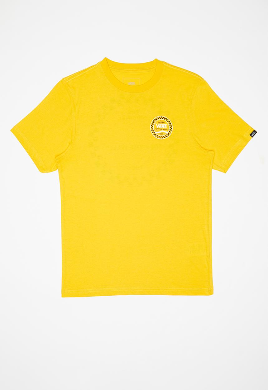 Vans - Checkered side stripe short sleeve boys - yellow