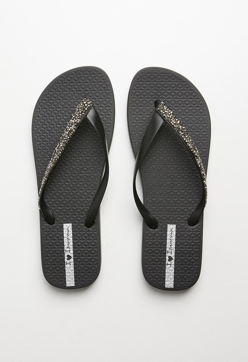 Ipanema - Glam special fem rubber thongs - black
