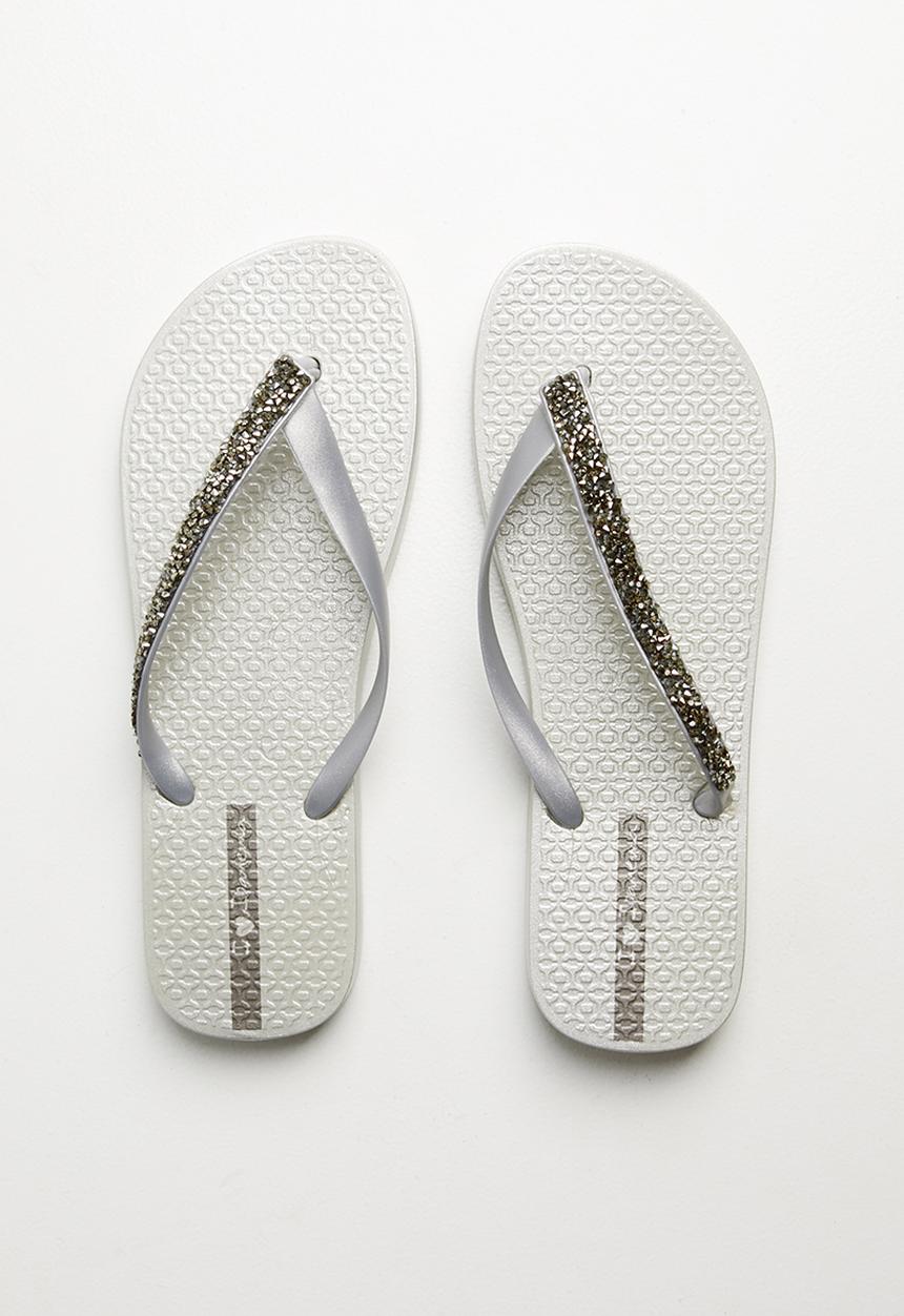 Ipanema - Glam special fem rubber thongs - grey & silver