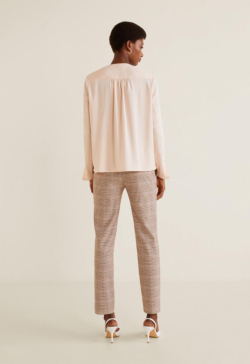 MANGO - Blouse with button detail - pink