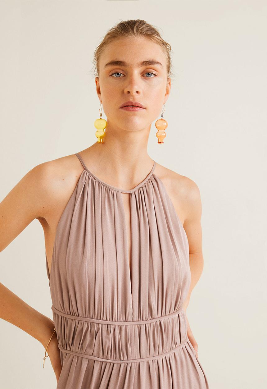 MANGO - Soft palazzo jumpsuit - pink