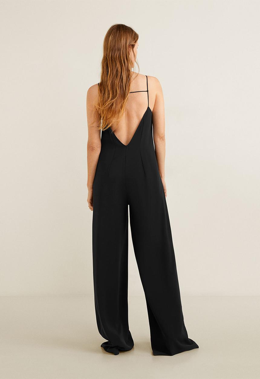 MANGO - Flowy long jumpsuit - black