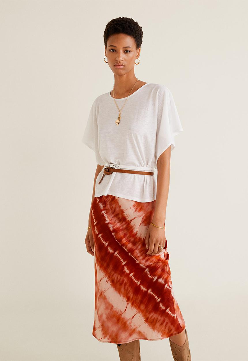 MANGO - Textured knit T-shirt - white