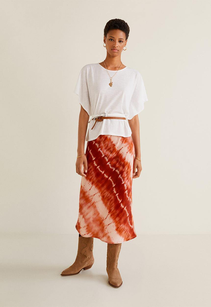 MANGO - Textured knit T-shirt - white