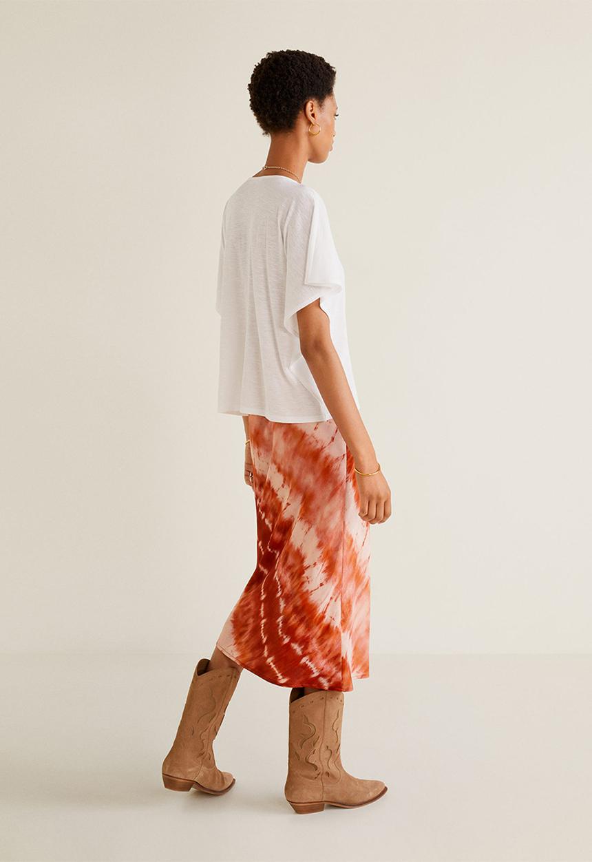 MANGO - Textured knit T-shirt - white
