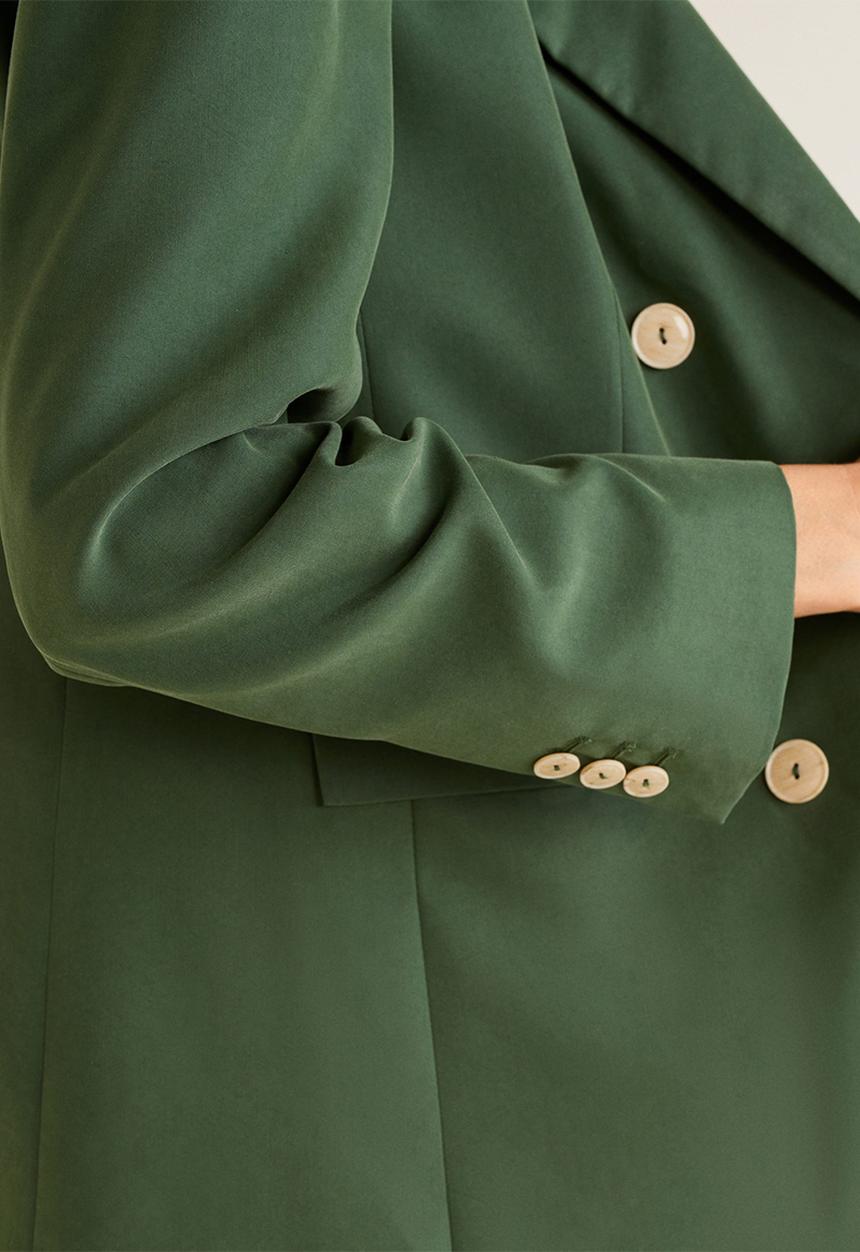 MANGO - Modal-blend suit blazer - green