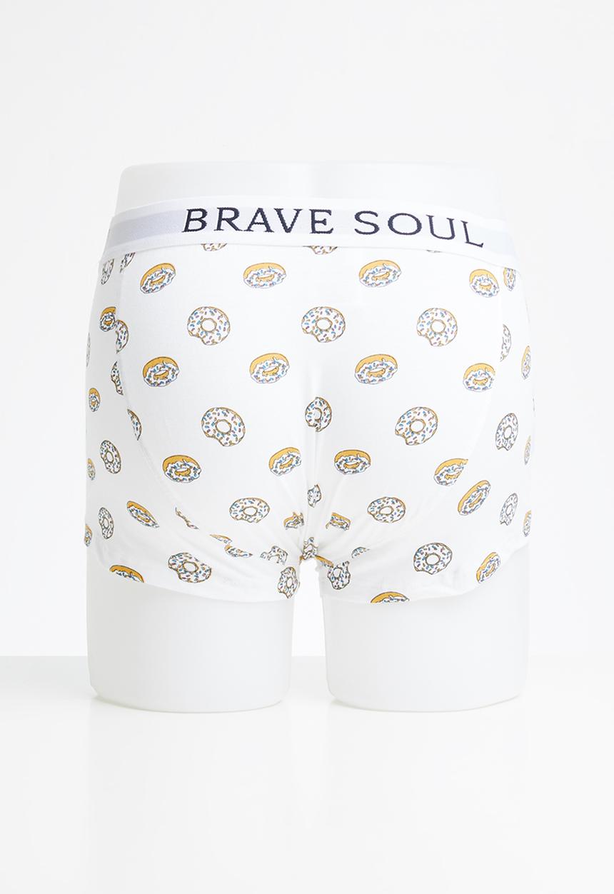 Brave Soul - Doughnut boxers 2pk- white & navy