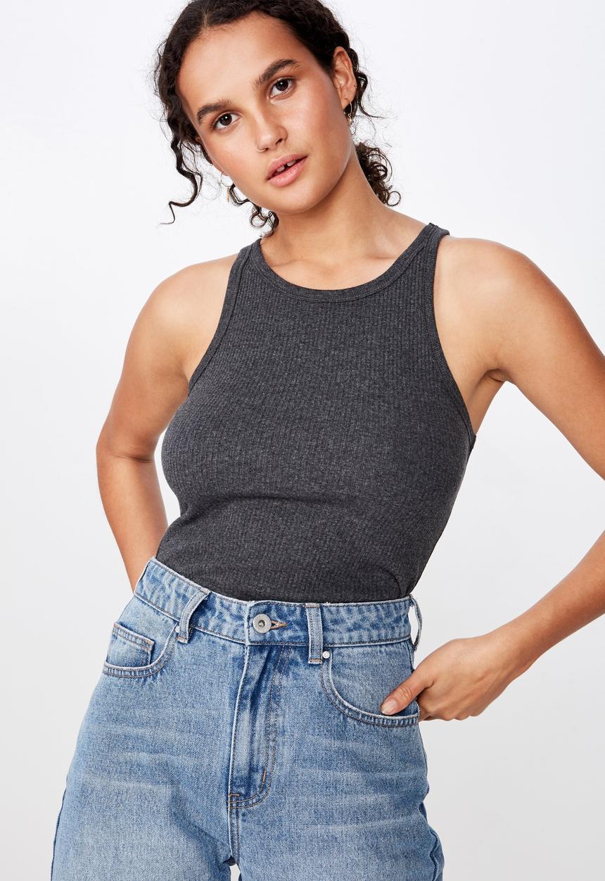 Cotton On - The turn back tank - grey