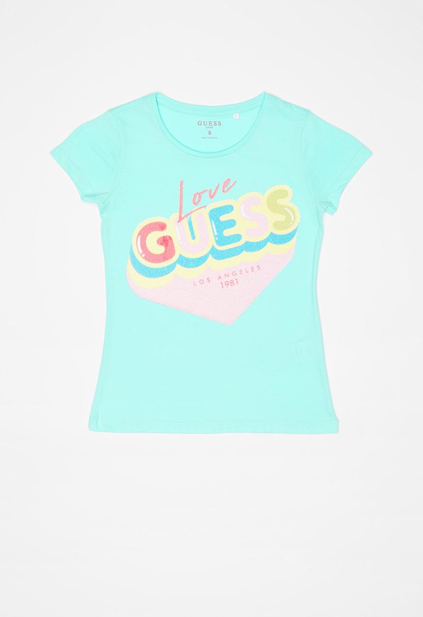 GUESS - Teens short sleeve love guess tee - blue