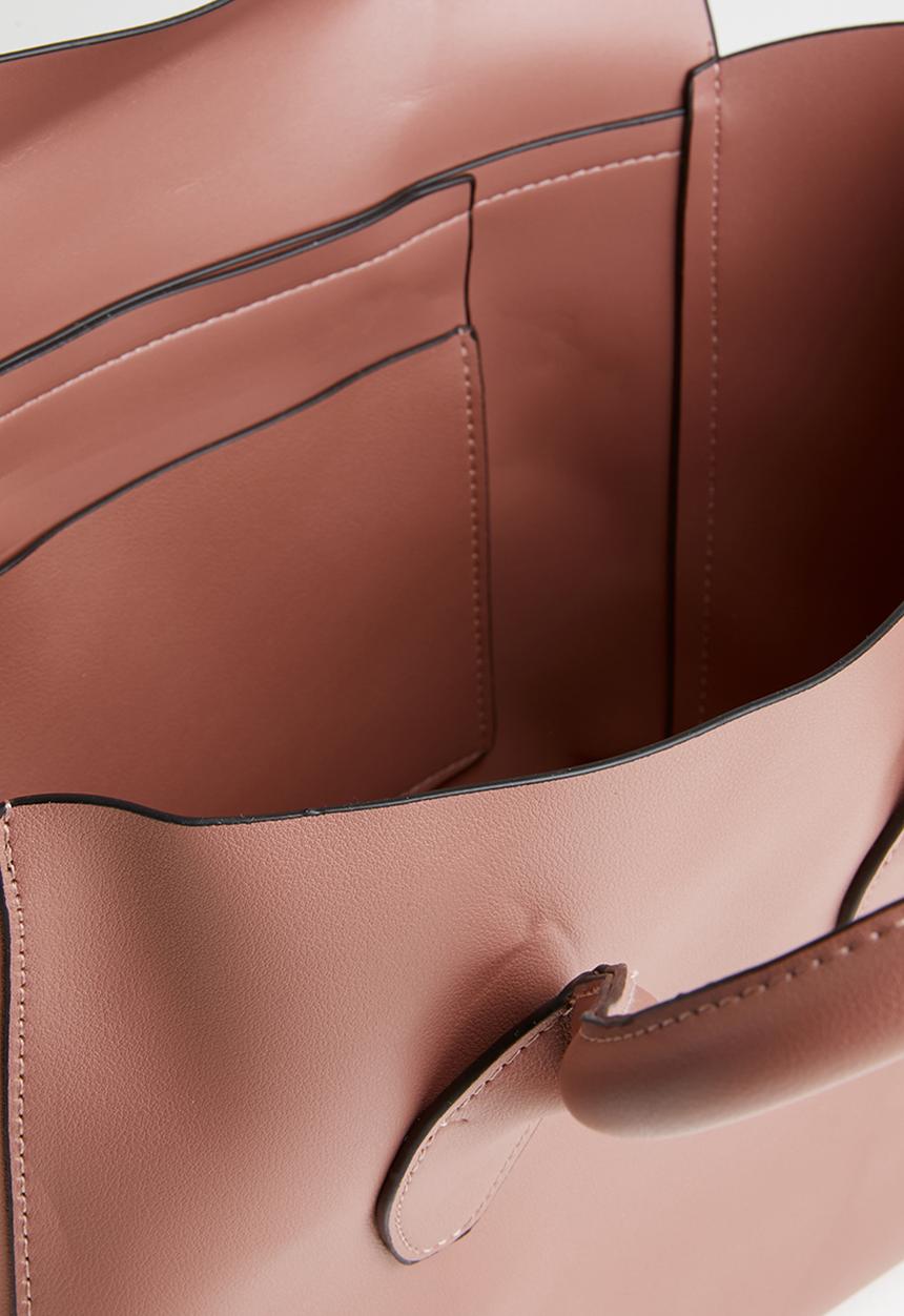 STYLE REPUBLIC - Leather-look tote bag - pink