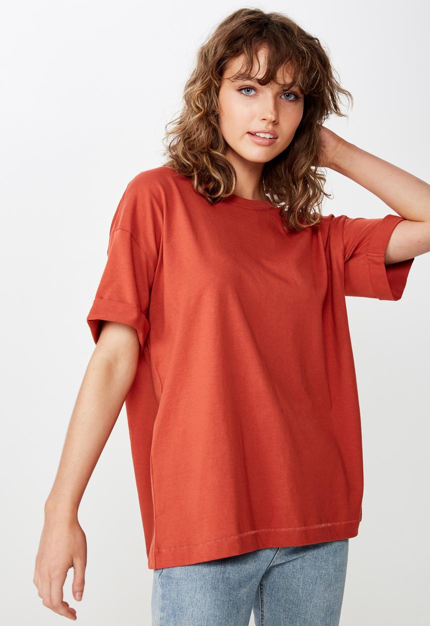 Cotton On - The relaxed boyfriend tee - red