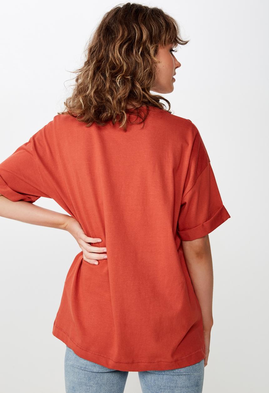 Cotton On - The relaxed boyfriend tee - red