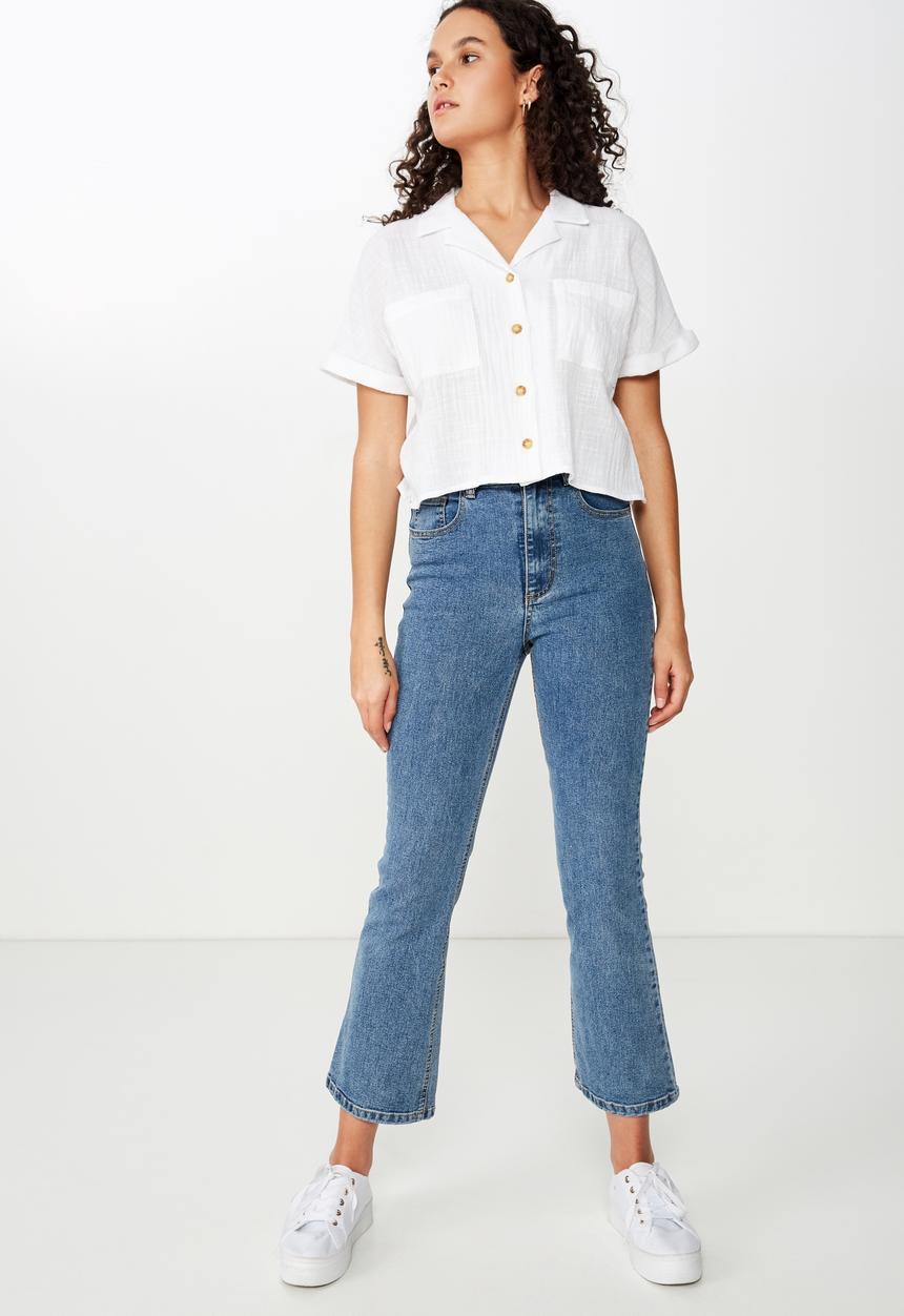 Cotton On - Erika short sleeve shirt - white