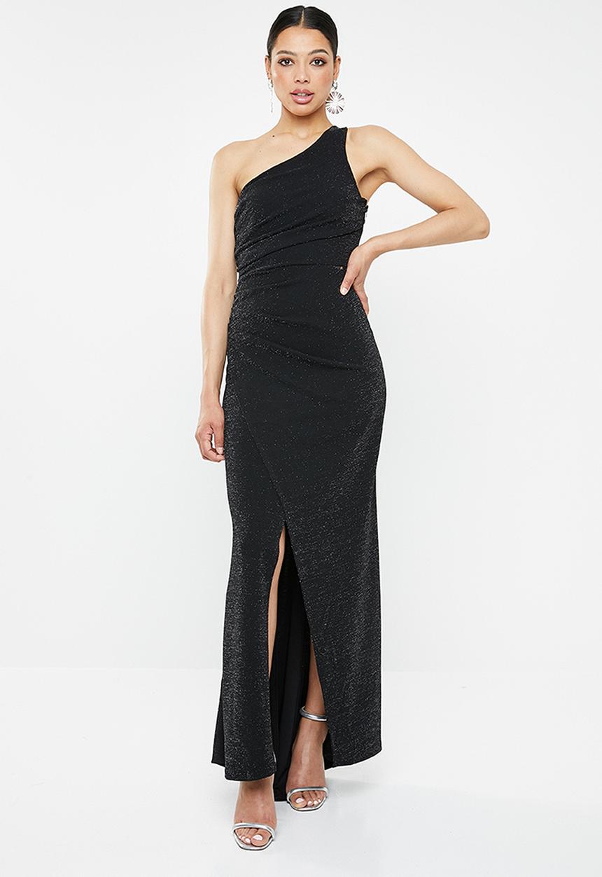 SISSY BOY - Highlight asymmetric glam gown - black
