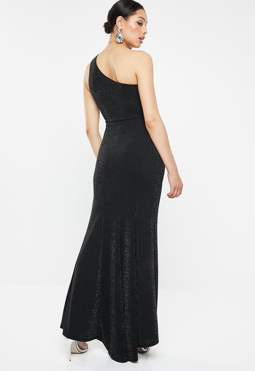 SISSY BOY - Highlight asymmetric glam gown - black