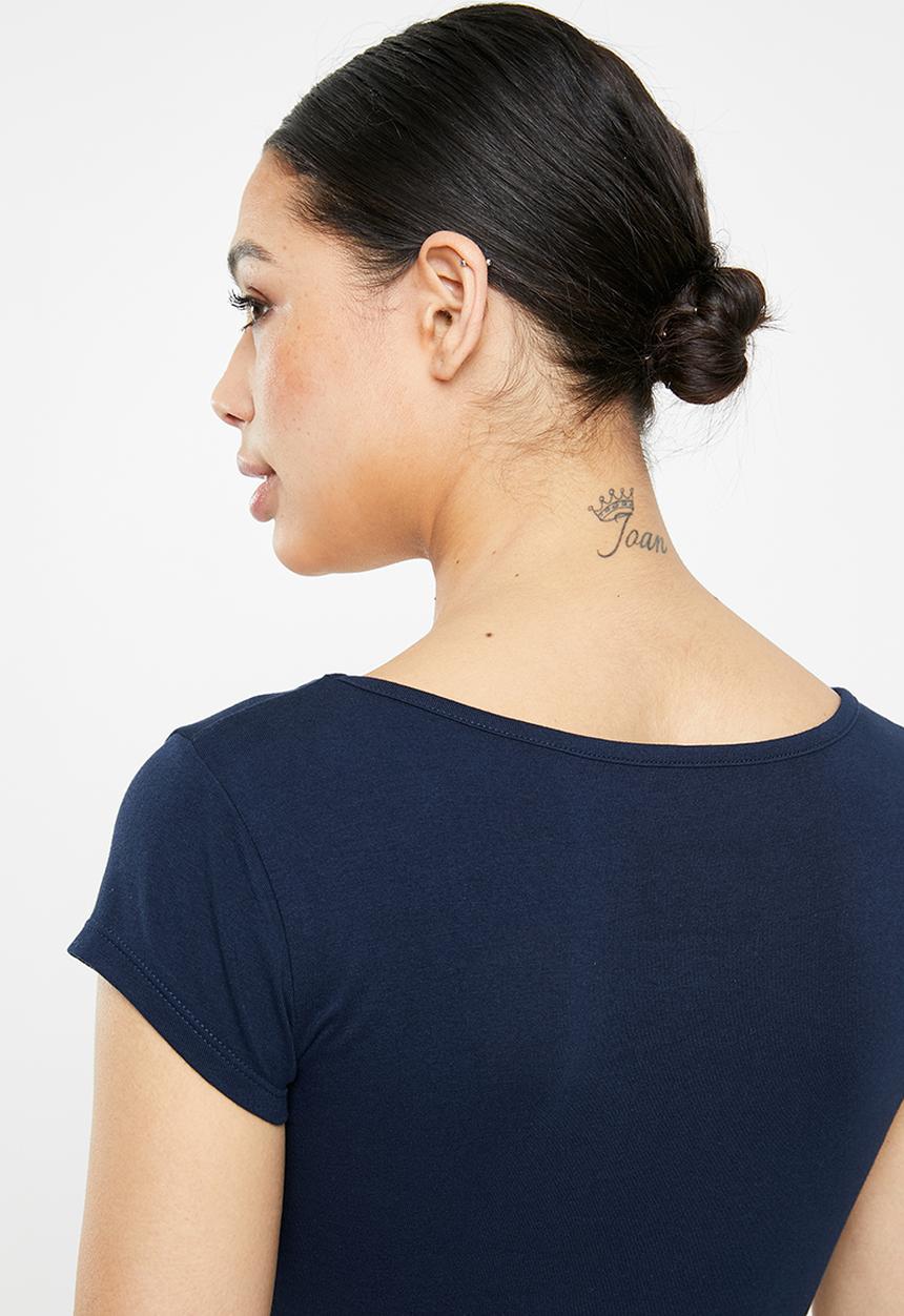 SISSY BOY - Basic V-neck tee - navy