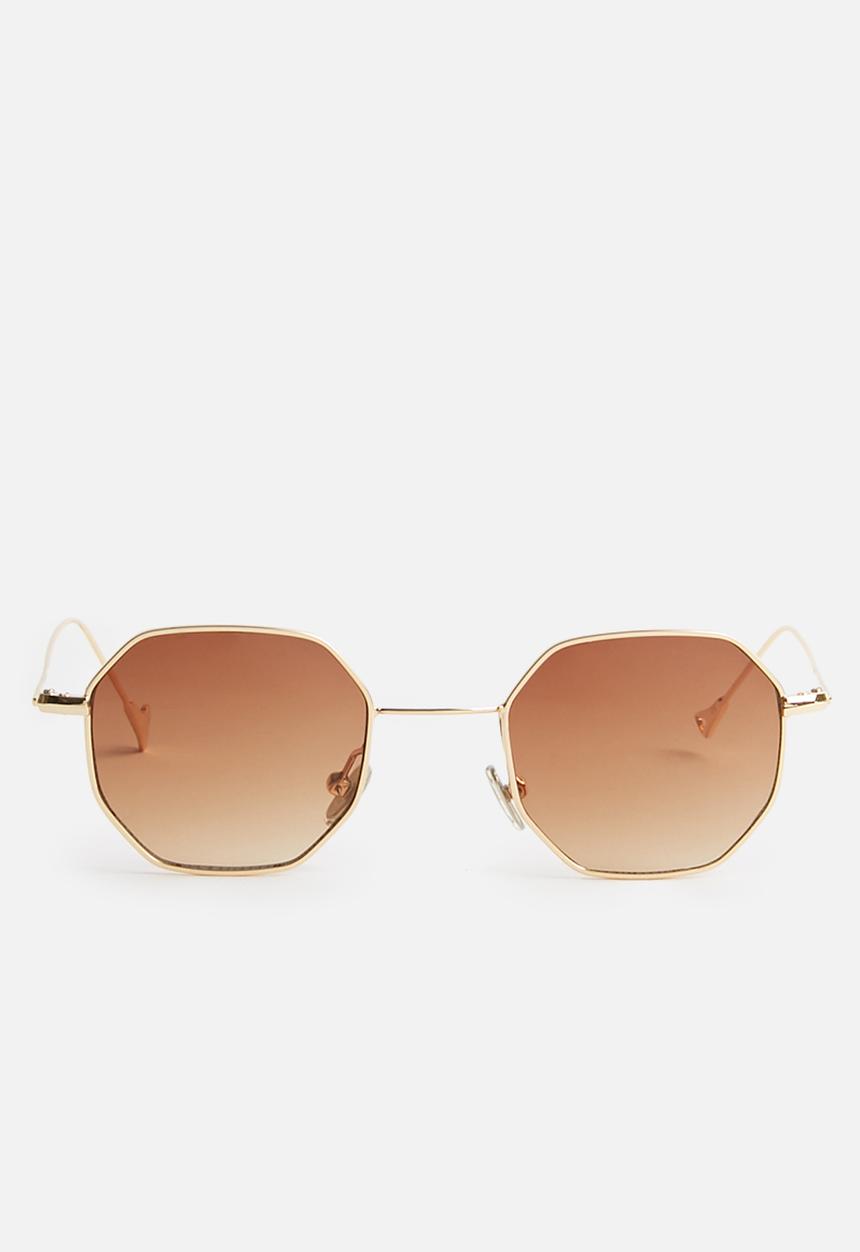 Superbalist - Octagon sunglasses - gold & brown